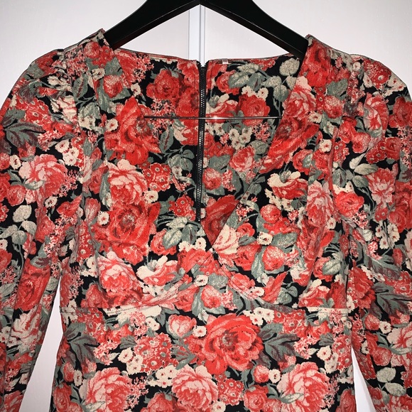 Free People Kapowski Mini Floral Rose Dress Size 0 - Picture 6 of 15